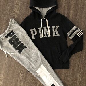 PINK Victoria's Secret Black and Grey Set